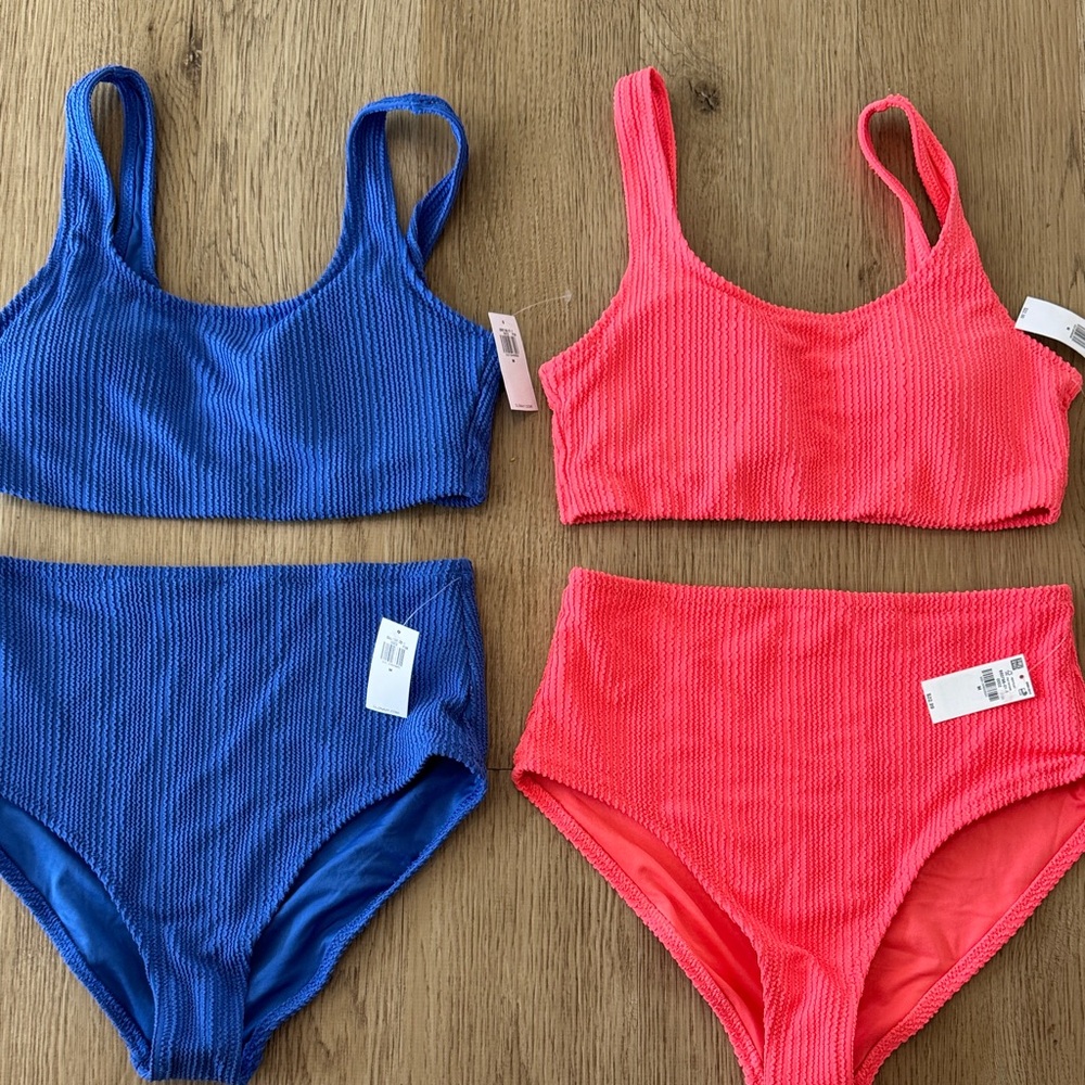 Old Navy Blue and Pink Bikini Set